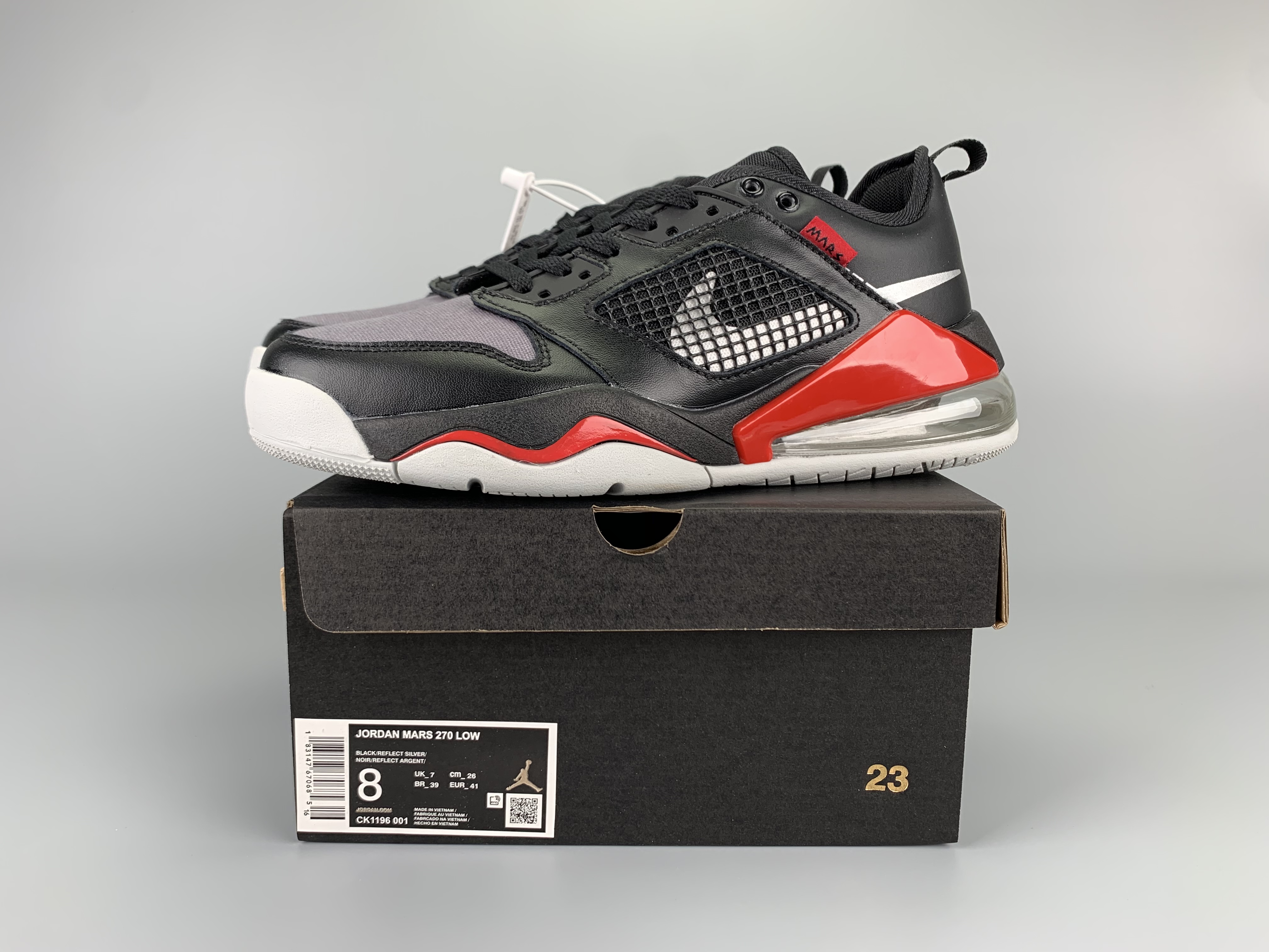 Air Jordan Mars 270 Black Grey Red Shoes